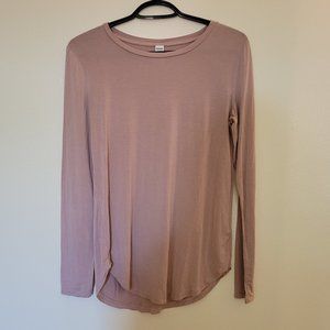 Blush pink long sleeve blouse